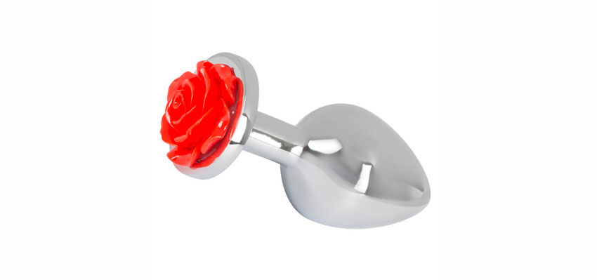 Анальная пробка с розой