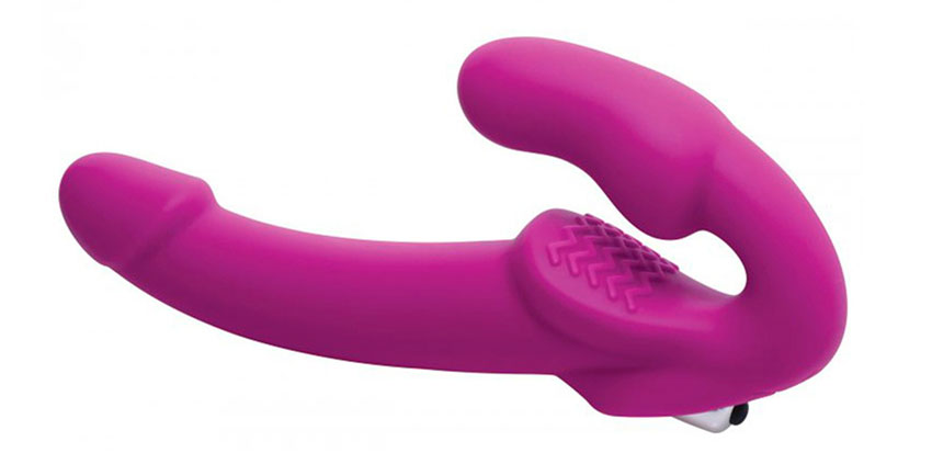 Безремневой страпон сиреневый